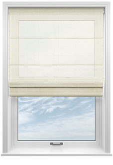 Catania Stripe Voile, Powder Cream - Roman Blind